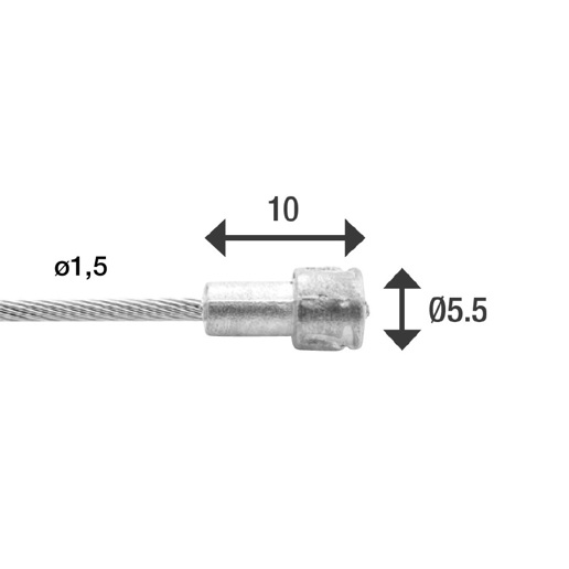 74.6411RVS-BOX ELVEDES Brake inner cable stainless steel 2000 mm ø 1.5 mm (100x) 1 × 19 ø 1,5 x 2000 / ø 5,5 × 10 mm