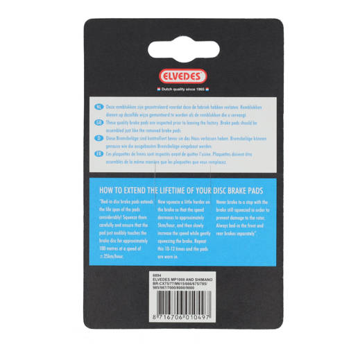 74.6894 ELVEDES Disc brake pads Organic Blue set
