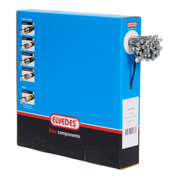 74.6427RVS-BOX ELVEDES Brake inner cable stainless steel 2250 mm ø 1.5mm (100x) 1 × 19 ø 1,5 x 2250 / ø 7 × 6 mm