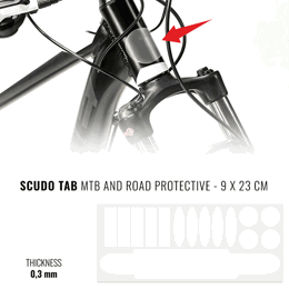 092010 MERKLOOS Bicycle frame protection sticker set transparent 90 x 230 mm