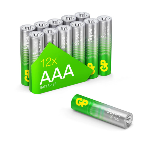 430905 GP Super Alkaline AAA Batteries 12PK