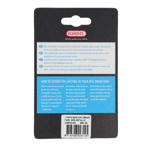 74.6891MC ELVEDES Disc brake pads Metallic Carbon Black set