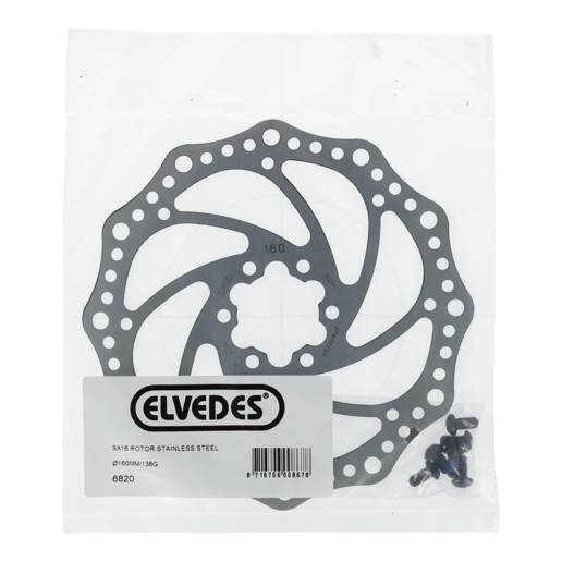 74.6820 ELVEDES Brake disc SX16 stainless steel ø 160 mm