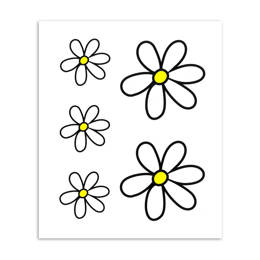 98.048787 MERKLOOS Sticker set Leucanthemum vulgare M 230 x 200 mm