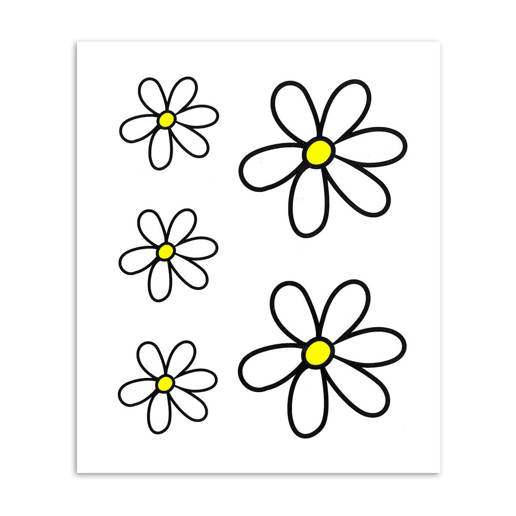 98.048787 MERKLOOS Sticker set Leucanthemum vulgare M 230 x 200 mm
