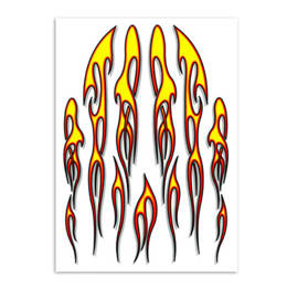 980771 MERKLOOS Sticker set flames 240 x 340 mm