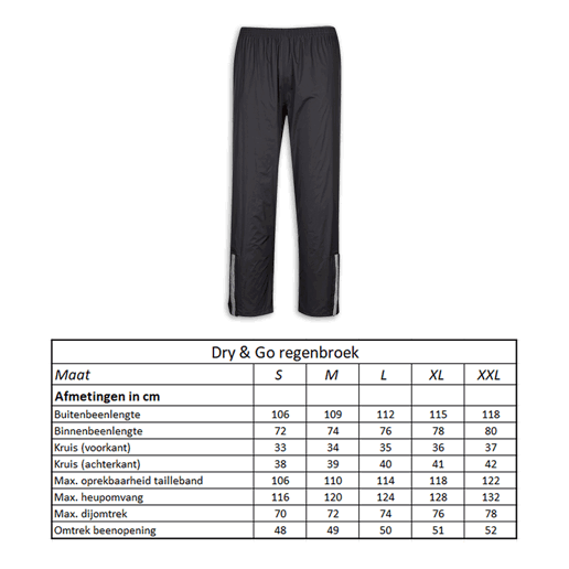 610919.30.L LYNX Rain pants Dry & Go L 112 x 76 x 154 cm
