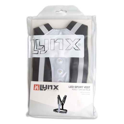 429005.BLA LYNX Reflective LED sport vest USB