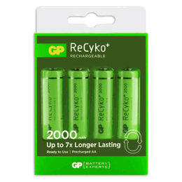430917 GP Rechargeable AA Batteries 2100mAh NiMH 4PK