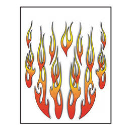 980700 MERKLOOS Sticker set flames 911 240 x 200 mm