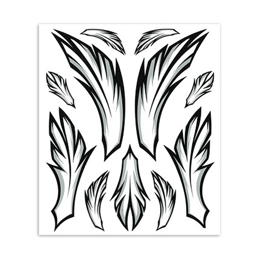 980846 MERKLOOS Sticker set modern feathers 240 x 200 mm