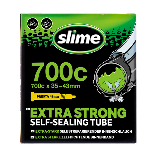 40FC.30102 SLIME Slime self-sealing inner tube 28 Inch SV 700c x 35 - 43mm