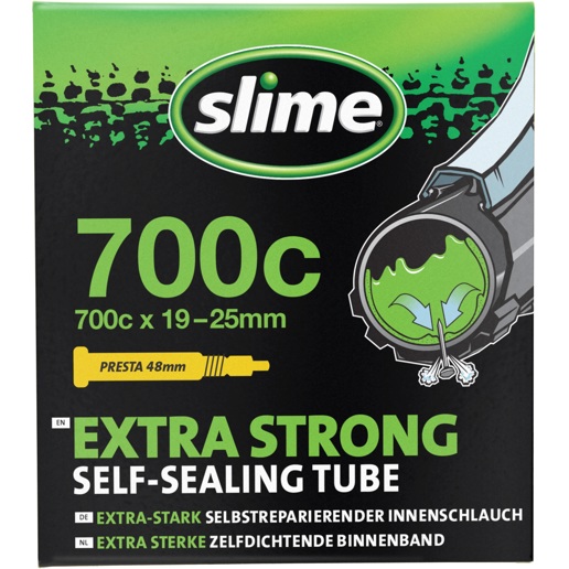 40FC.30061 SLIME Slime self-sealing inner tube 28 Inch SV 700c x 18 - 24mm