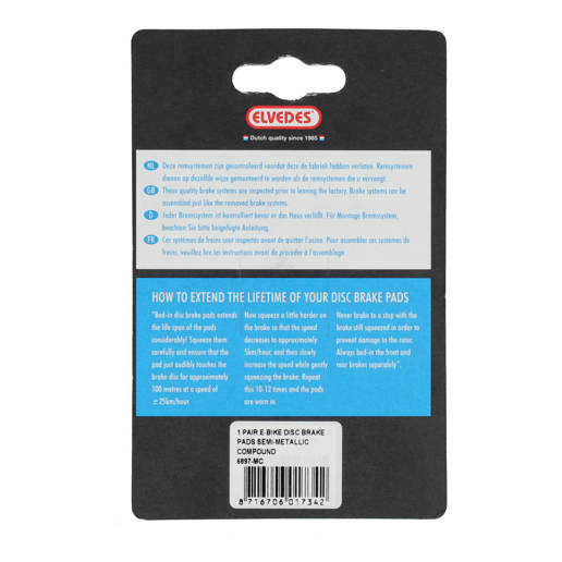 74.6897MC ELVEDES Disc brake pads Metallic Carbon Black set
