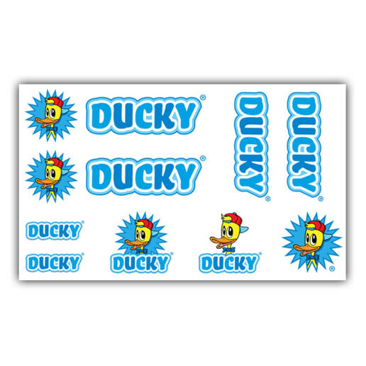 092080 MERKLOOS Bicycle frame sticker set Ducky blue 125 x 180 mm