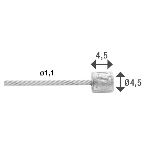74.6472RVS-SHIM-SL-BOX ELVEDES Shift inner cable Slick stainless steel 2250 mm ø 1.1 mm (100x) 1 x 19 ø 1,1 x 2250 / ø 4,5 x 4,5 mm