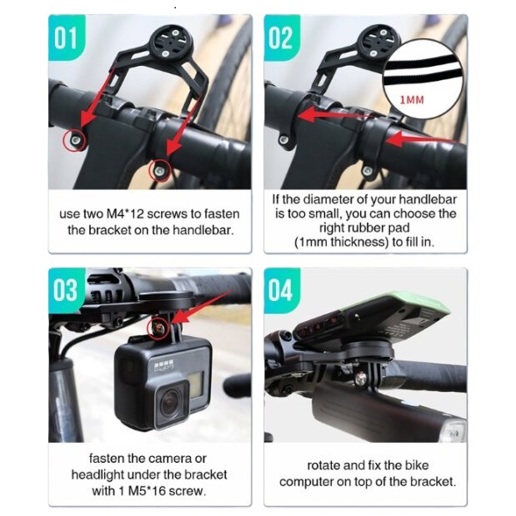 427348 NAVIHOOD Dual-mount handlebar mount C5 125 x 35 mm