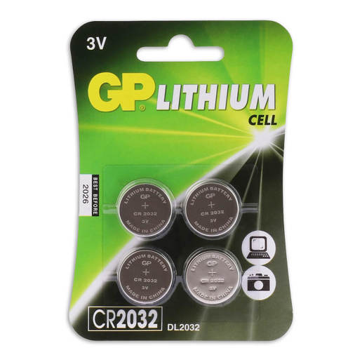 430980 GP CR2032 Lithium Button 3V 4PK